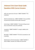 Arkansas Civics Exam Study Guide Questions With Correct Answers