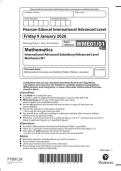 2026 Pearson Edexcel International AS&sol;A Level Mathematics&vert;Mechanics M1&vert;WME01&sol;01&vert;Question paper&vert;January 2026