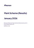2026 Pearson Edexcel International AS&sol;A Level Pure Mathematics P2&vert;WMA12&sol;01A&vert;Mark scheme&vert;January 2026