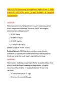 WGU D174 Marketing Management Exam Prep &vert; 300&plus; &NewLine;Practice QUESTIONs with Correct Answers & Detailed &NewLine;Explanations 