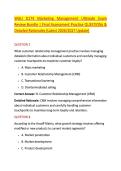 WGU D174 Marketing Management Ultimate Exam &NewLine;Review Bundle &vert; Final Assessment Practice QUESTIONs & &NewLine;Detailed Rationales &lpar;Latest 2026&sol;2027 Update&rpar;