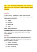 WGU D174 Marketing Management Exam Predictor &vert; &NewLine;High-Yield Practice QUESTIONs&comma; Correct Answers & Expert &NewLine;Rationale