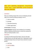WGU D174 Marketing Management Comprehensive &NewLine;Practice Exam &vert; Latest QUESTIONs&comma; Correct Answers & &NewLine;Rationales 2026&sol;2027
