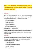 WGU D174 Marketing Management Final Exam &vert; &NewLine;Complete Practice Questions&comma; Verified Answers & Detailed &NewLine;Rationales &lpar;2026&sol;2027&rpar; 