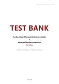 Test Bank for Fundamentals of Periodontal Instrumentation and Advanced Root Instrumentation 9th Edition &lpar; Gehrig&comma; Sroda&comma; Saccuzzo&rpar; &vert; All modules &lpar;1-27&rpar; 