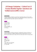 ATI Dosage Calculation Critical Care 1 Practice Exam PDF &vert; Nursing Math Questions & Answers &vert; ATI RN Exam Prep