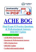 ACHE BOG Final Exam &num;2 