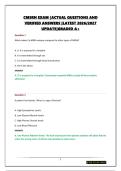 CMSRN PACKAGED EXAMS&vert;ACTUAL QUESTIONS AND VERIFIED ANSWERS &vert;LATEST 2026&sol;2027 UPDATE&vert;GRADED A&plus;