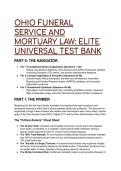 2026&sol;2027 Ohio Funeral Service & Mortuary Law Elite Test Bank &vert; ORC 4717 &vert; 55&plus; Questions & Rationale