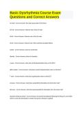 Basic Dysrhythmia Course Exam Questions & Correct Answers PDF &vert; ECG Interpretation & Cardiac Rhythm Study Guide