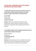 ACLS FINAL EXAM - COMPREHENSIVE PRACTICE TEST COMPLETE QUESTIONS WITH 100&percnt; VERIFIED ANSWERS
