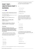 POST TEST OB Exam PDF &vert; Obstetrics Nursing Questions & Answers &vert; Maternal Newborn Exam Prep Study Guide