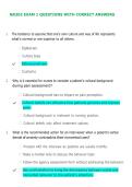 NR302 EXAM 1 QUESTIONS WITH CORRECT ANSWERS