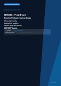&NewLine;NSG 120 Final Exam Nursing Pathophysiology Actual Exam 2026&sol;2027 &ndash; 100&percnt; Verified &vert; Detailed Rationales &ndash; Pass Guaranteed &ndash; A&plus; Graded 