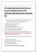 ATI Leadership Questions And Correct &NewLine;Answers &lpar;Verified Answers&rpar; Plus &NewLine;Rationales 2026 Q&A Instant Download &NewLine;Pdf