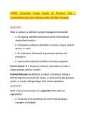 CAPM Complete Study Guide & Practice Test &vert; &NewLine;Comprehensive Exam Review with Verified Answers 