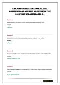 CNA NNAAP WRITTEN EXAM &vert;ACTUAL QUESTIONS AND VERIFIED ANSWERS &vert;LATEST 2026&sol;2027 UPDATE&vert;GRADED A&plus;