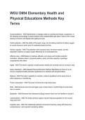 WGU D694 Elementary Health and Physical Educations Methods Key Terms Questions with Answer Rationales &lpar;2026&sol;2027&rpar;&NewLine;