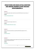 NNAAP NURSE AIDE EXAM &vert;ACTUAL QUESTIONS AND VERIFIED ANSWERS &vert;LATEST 2026&sol;2027 UPDATE&vert;GRADED A&plus;