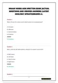 NNAAP NURSE AIDE  BUNDLE &vert;ACTUAL QUESTIONS AND VERIFIED ANSWERS &vert;LATEST 2026&sol;2027 UPDATE&vert;GRADED A&plus;