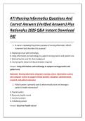 ATI Nursing Informatics Questions And &NewLine;Correct Answers &lpar;Verified Answers&rpar; Plus &NewLine;Rationales 2026 Q&A Instant Download &NewLine;Pdf 