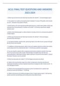 ACLS Final Test &ndash; Practice Questions with Answers