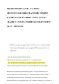 NUR 2513 Exam 1 Test Bank &ndash; Practice Questions with Answers