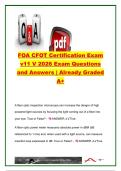 FOA CFOT Certification Exam v11 &vert; 180&plus; Practice Questions & Verified Answers &vert; Fiber Optic Installation&comma; Testing&comma; OTDR&comma; Splicing & FOA Certified Fiber Optic Technician