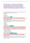 NUR 254 Exam 4 &ndash; Maternal and Pediatric &NewLine;Nursing &lpar;Pediatric Disorders and Pediatric &NewLine;Emergencies&rpar; Questions And Well Graded &NewLine;Solutions With Rationales Updated 2026-2027