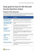 WGU D485 Study guide for Exam SC-200&colon; Microsoft Security Operations Analyst  Latest Update with complete solution