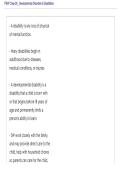 PSW Chapter 38 Developmental Disorders and Disabilities &ndash; Lecture Summary