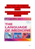 The Language of Medicine 13th Edition Test Bank by Davi-Ellen Chabner &vert; Complete Exam Questions & Verified Answers