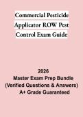 Commercial Pesticide Applicator ROW Pest Control Exam Guide PDF &vert; Right-of-Way Practice Questions&comma; Study Guide & Certification Review 2026