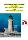 Managerial Accounting&comma; 18th Edition Solution Manual &vert; Chapters 1&ndash;16 Complete Solutions &vert; Latest Study Guide 2026 &vert; Garrison&comma; Noreen & Brewer