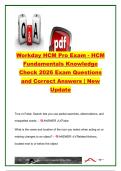 Workday HCM Pro Exam &ndash; HCM Fundamentals Knowledge Check 2026 &vert; 150&plus; Practice Questions & Verified Answers &vert; HCM Fundamentals&comma; Supervisory Organizations&comma; Staffing Models&comma; Security&comma; Business Processes