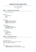 Big Data Analytics - Comprehensive Lecture Notes&comma; Revision 