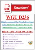 WGU D236 Objective Assessment &lpar;OA&rpar; Pathophysiology Exam &vert; Latest 2026 Verified Questions & Answers with Detailed Explanations &vert; Comprehensive Review Guide