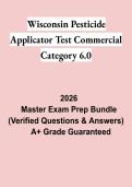 Wisconsin Pesticide Applicator Test Commercial Category 6&period;0 PDF &vert; Practice Questions&comma; Study Guide & Certification Exam Review 2026