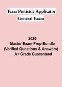 Texas Pesticide Applicator General Exam PDF &vert; Practice Questions&comma; Study Guide & Certification Review 2026
