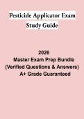 Pesticide Applicator Exam Study Guide PDF &vert; Practice Questions&comma; Answers & Commercial Certification Review 2026