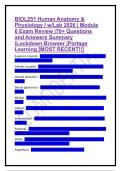 BIOL251 Human Anatomy & Physiology I w&sol;Lab 2026 &vert; Module 6 Exam Review &vert;70&plus; Questions and Answers Summary &vert;Lockdown Browser &vert;Portage Learning &lbrack;MOST RECENT&excl;&excl;&rsqb;