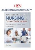 Advanced Practice Nursing in the Care of Older Adults 3rd Edition Test Bank &vert; Kennedy-Malone & Groenke-Duffy &vert; Gerontological Nursing Exam Prep & Practice Questions&NewLine;&NewLine;