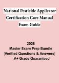 National Pesticide Applicator Certification Core Manual Exam Guide PDF &vert; Practice Questions&comma; Study Guide & Core Certification Review 2026