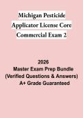 Michigan Pesticide Applicator License Core Commercial Exam 2 PDF &vert; Practice Questions&comma; Study Guide & MDARD Certification Review 2026