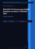 BSN HESI 315 Pharmacology Exams Package Deal Actual Exam 2026&sol;2027 &ndash; 100&percnt; Verified &vert; Detailed Rationales &ndash; Pass Guaranteed &ndash; A&plus; Graded 