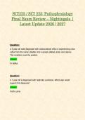 Final Exam&colon; SCI 225 &sol; SCI225 Pathophysiology &lpar;Latest 2026 &sol; 2027 Updates BUNDLE PACKAGE WITH COMPLETE SOLUTIONS&rpar; &vert; 100&percnt; Correct &vert; Grade A - Nightingale