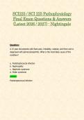 Final Exam&colon; SCI 225 &sol; SCI225 Pathophysiology &lpar;Latest 2026 &sol; 2027 Updates BUNDLE PACKAGE WITH COMPLETE SOLUTIONS&rpar; &vert; 100&percnt; Correct &vert; Grade A - Nightingale