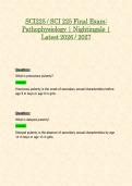 Midterm & Final Exam&colon; SCI 225 &sol; SCI225 Pathophysiology &lpar;Latest 2026 &sol; 2027 Updates BUNDLE PACKAGE WITH COMPLETE SOLUTIONS&rpar; &vert; 100&percnt; Correct &vert; Grade A - Nightingale