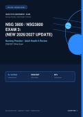  NSG 3800 Exam 3 Adult Health II Nursing Actual Exam 2026&sol;2027 &ndash; 100&percnt; Verified &vert; Detailed Rationales &ndash; Pass Guaranteed &ndash; A&plus; Graded