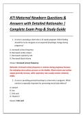 ATI Maternal Newborn Questions & &NewLine;Answers with Detailed Rationales &vert; &NewLine;Complete Exam Prep & Study Guide 